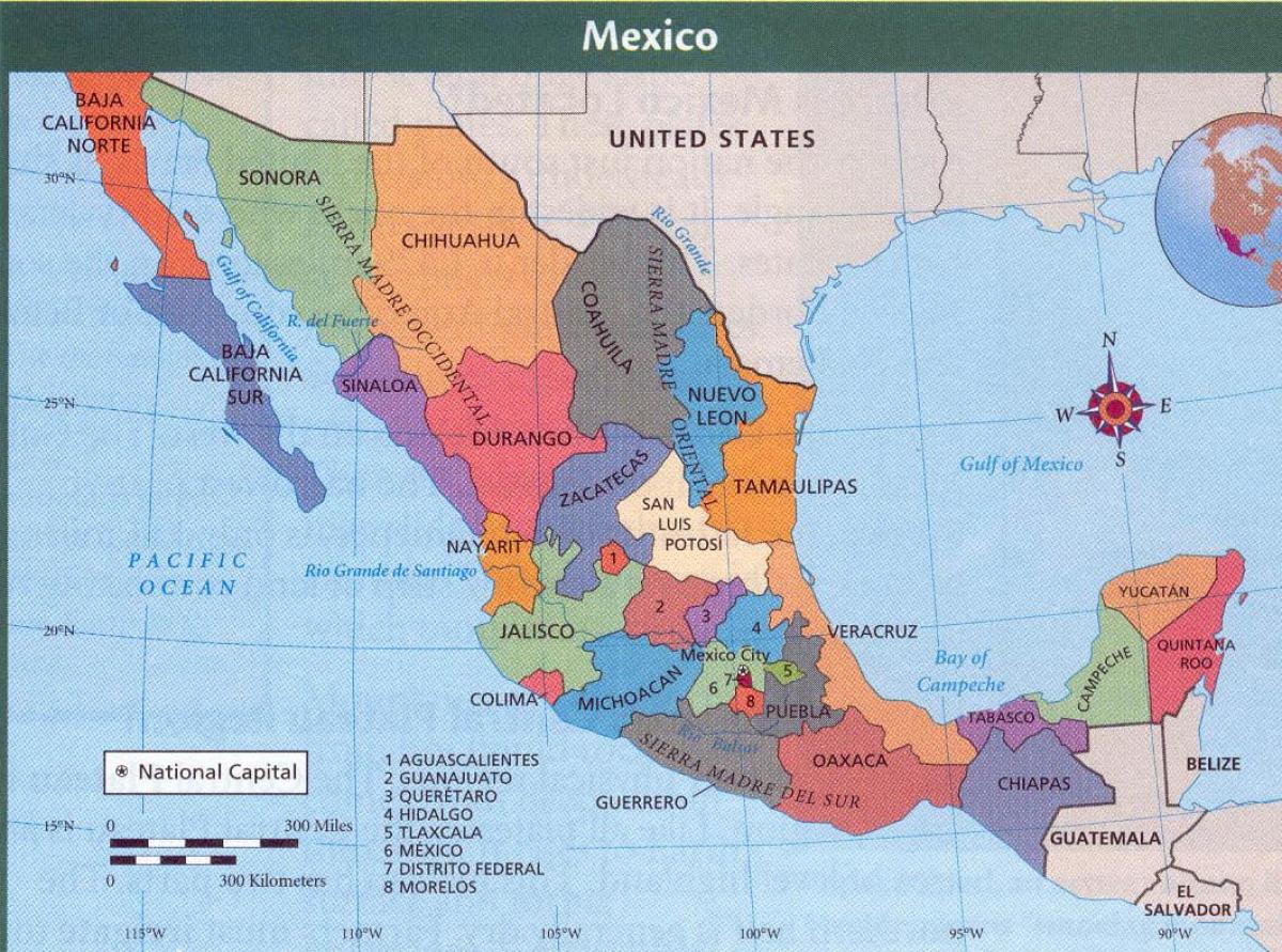 aztec bản đồ của Mexico