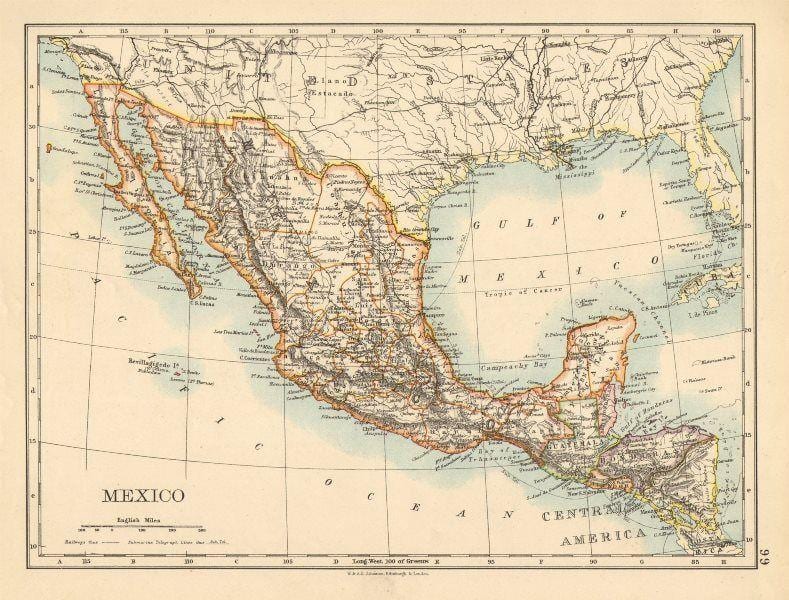 bản đồ cũ Mexico