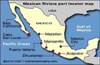 bản đồ của mexico riviera