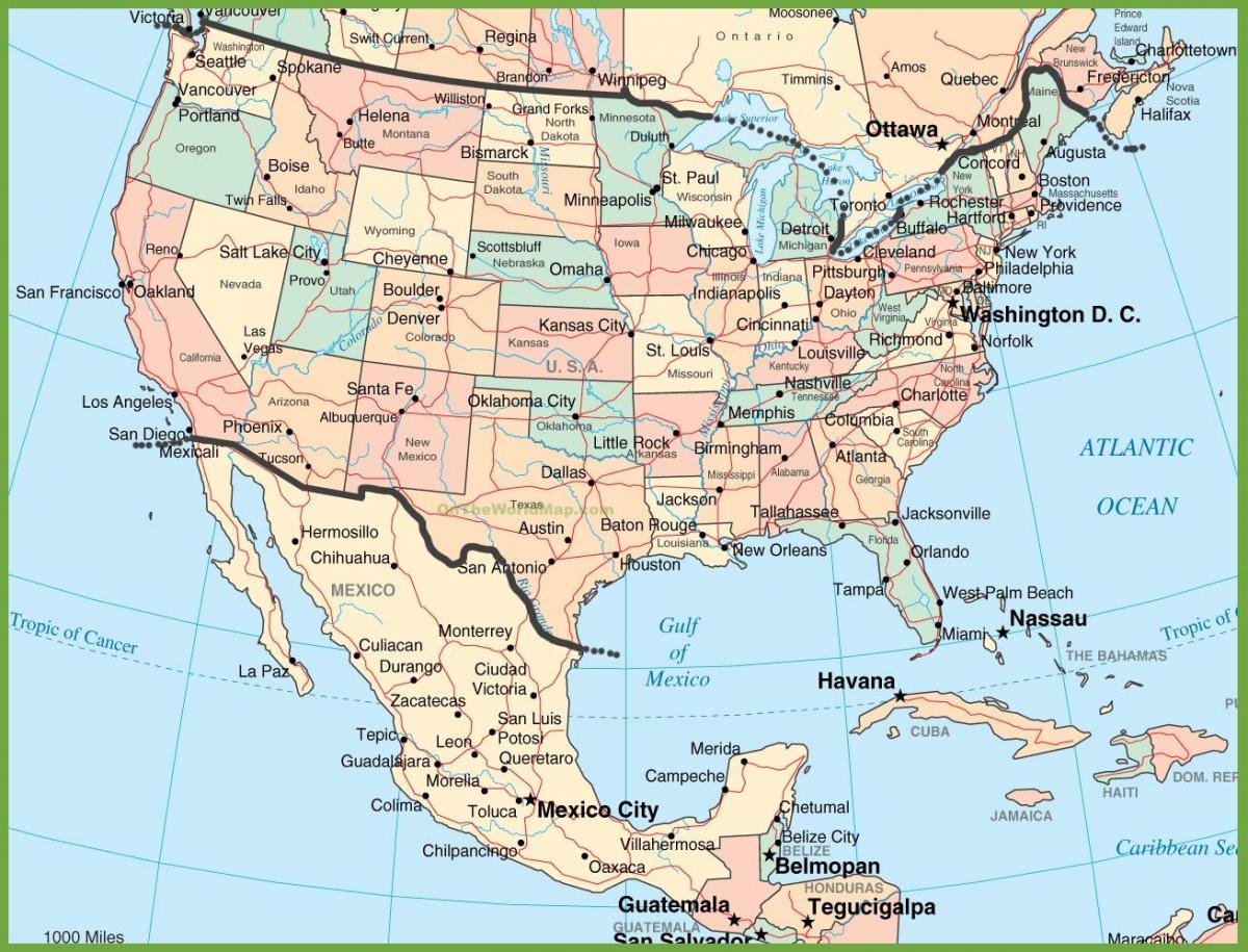 chúng tôi bản đồ với Mexico