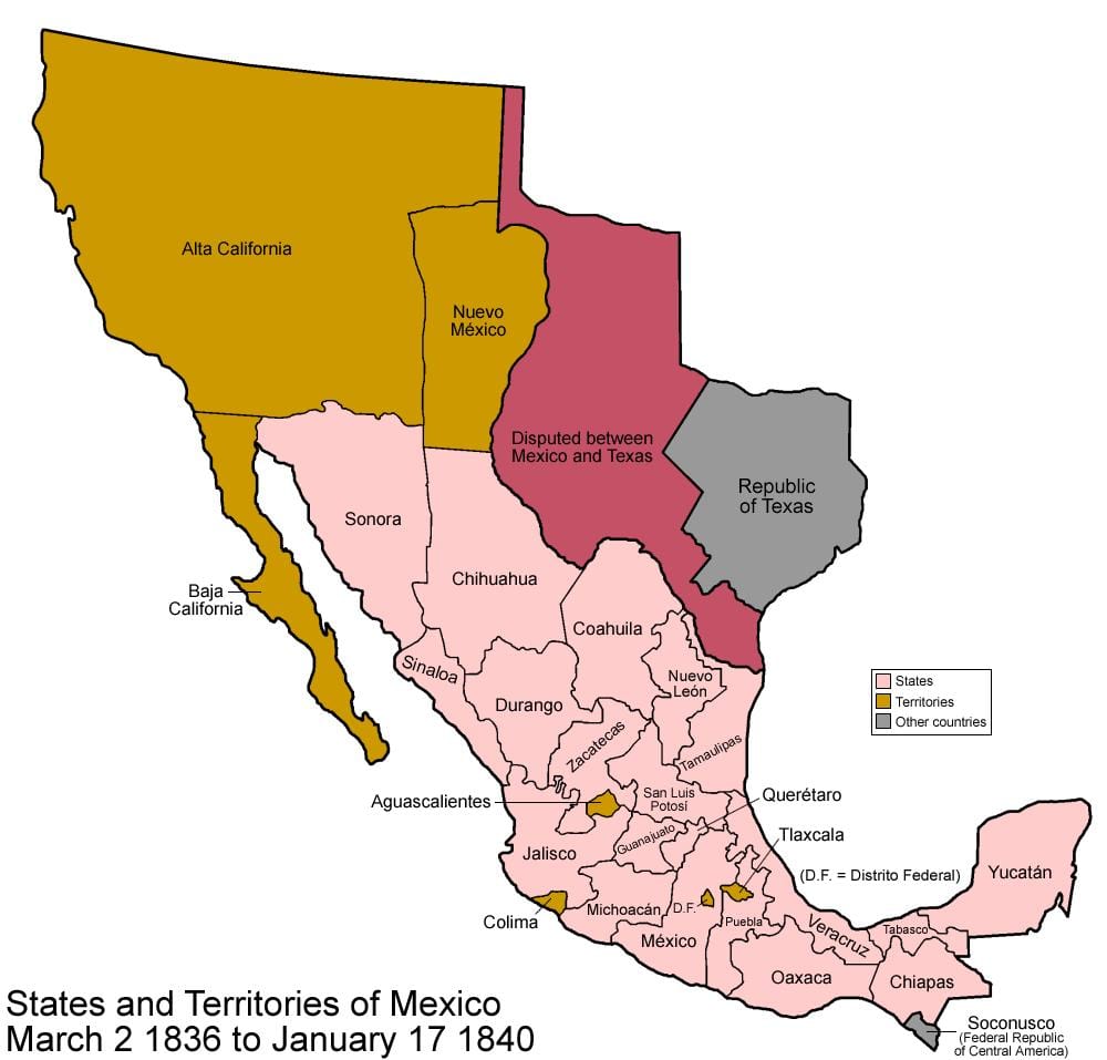 gốc mexico bản đồ