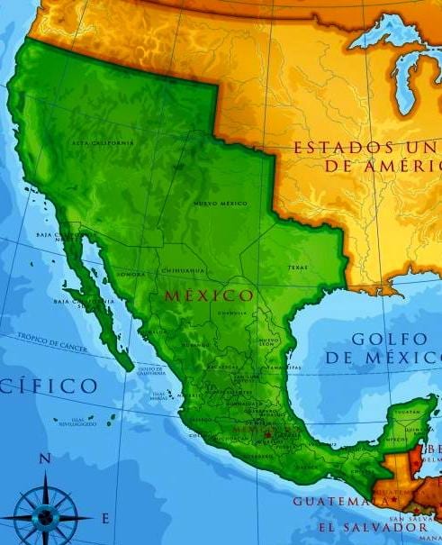 cổ Mexico bản đồ