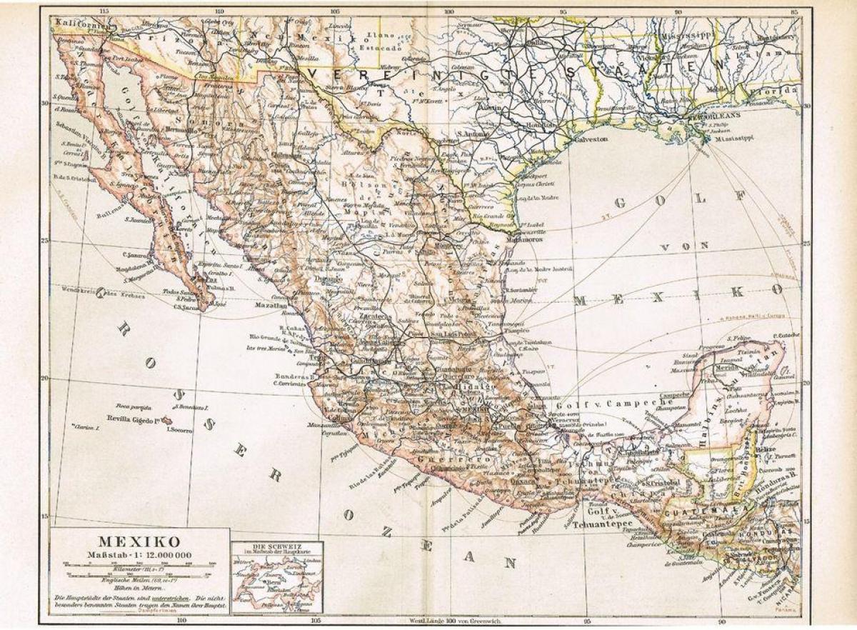 Mexico bản đồ cũ