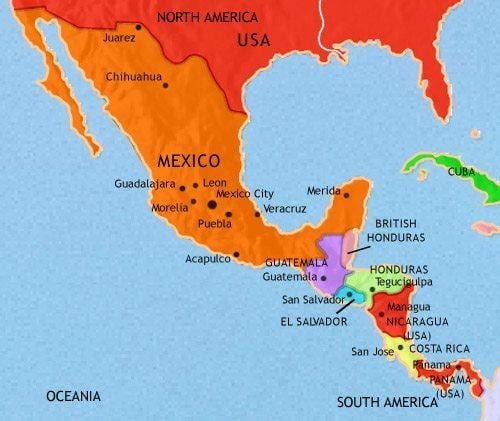 Mexico mỹ bản đồ