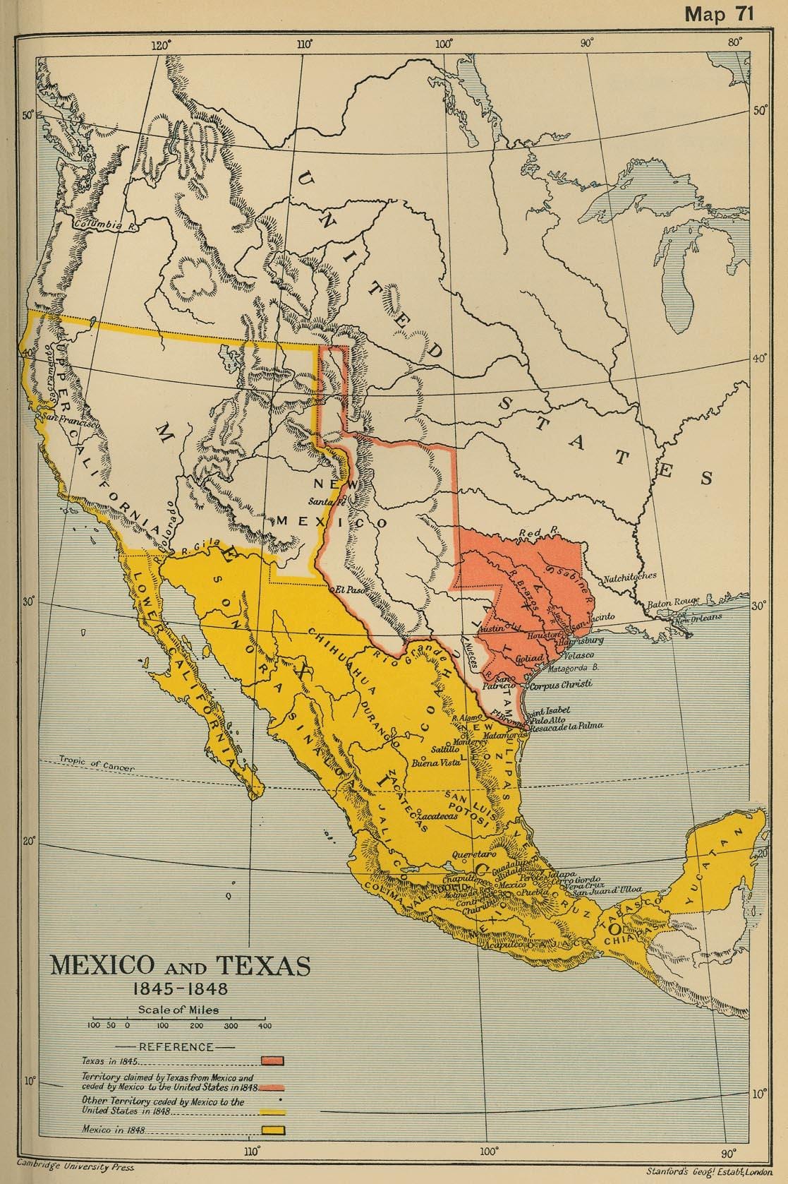 bản đồ của Mexico 1700
