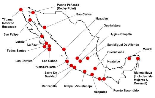 bản đồ của Mexico