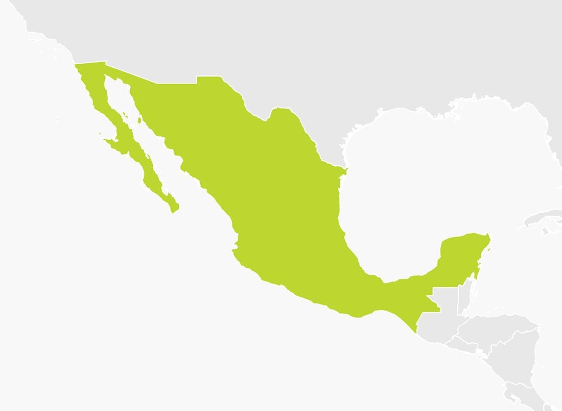 bản đồ của Mexico png