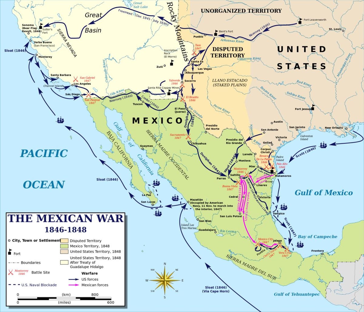 bản đồ của chiến của người mexico bản đồ