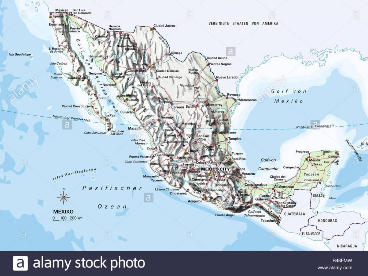 bản đồ của Mexico dương
