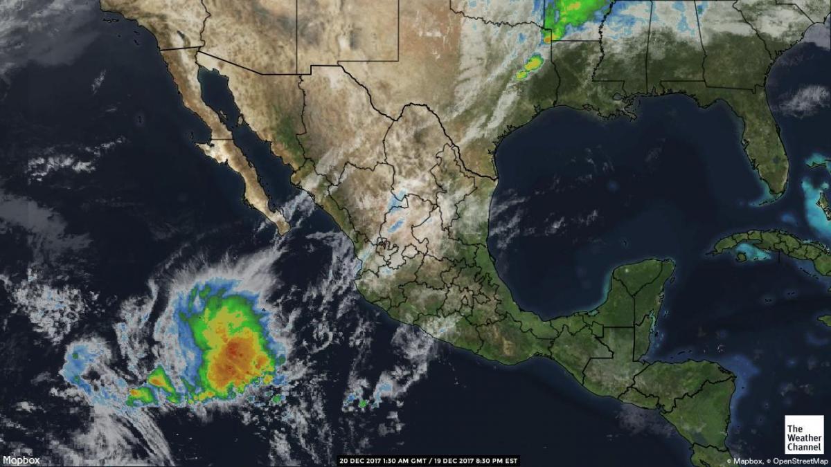 thời tiết vệ tinh bản đồ Mexico