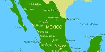 Bản đồ của west coast Mexico