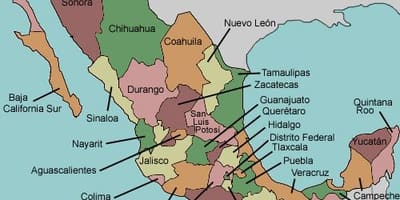 Bản đồ kỳ của Mexico
