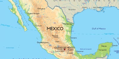 Bản đồ của Mexico và mỹ