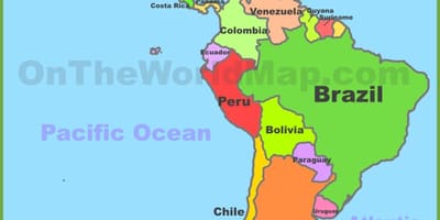 Bản đồ của Mexico nam mỹ