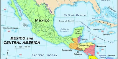 Bản đồ Mexico và trung mỹ