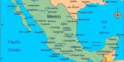 Bản đồ của khu nghỉ mát ở Mexico
