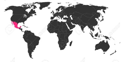 Mexico trên bản đồ của thế giới