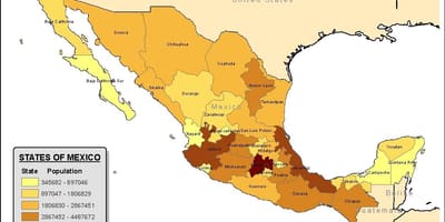 Mexico bản đồ dân