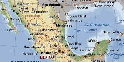 Bản đồ của Mexico đổ nát