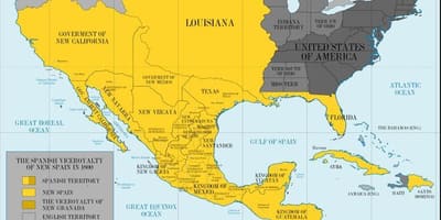 Bản đồ của Mexico 1800