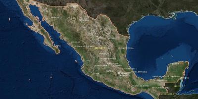 Mexico trên bản đồ, Một bản đồ của Mexico (Trung Mỹ - châu Mỹ)