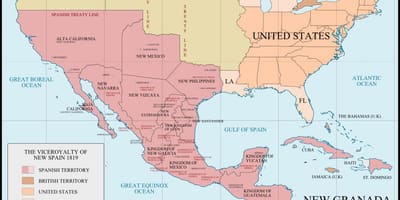 Mexico 1821 bản đồ