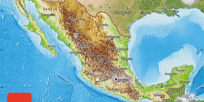 Bản đồ cứu trợ của Mexico