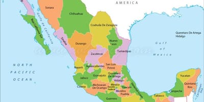 Chính trị Mexico bản đồ