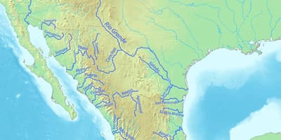 Bản đồ của con sông ở Mexico