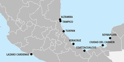 Bản đồ của Mexico cổng