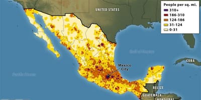 Bản đồ của dân Mexico phân phối
