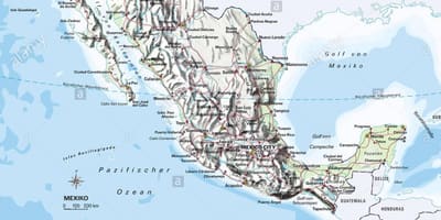 Bản đồ của Mexico dương
