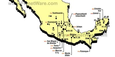 Mexico hấp dẫn, bản đồ