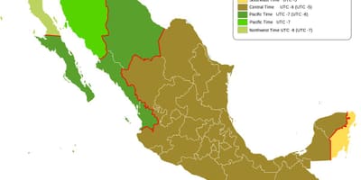 Múi giờ bản đồ Mexico