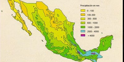 Bản đồ của Mexico mưa