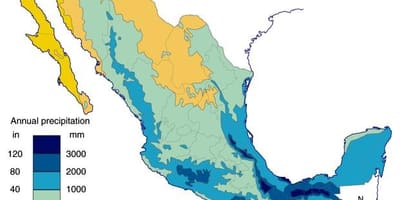 Bản đồ của Mexico mưa