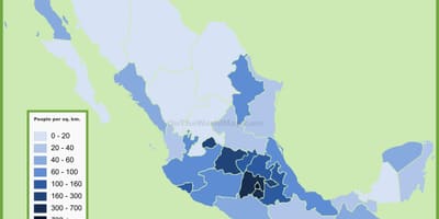 Mật độ dân bản đồ Mexico