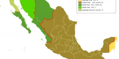 Múi giờ bản đồ Mexico