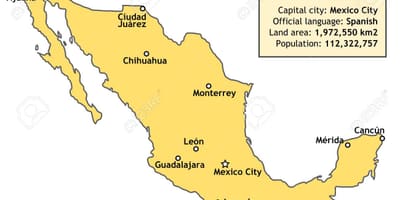 Mexico bản đồ nước