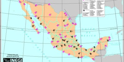 Bản đồ Mexico sân bay