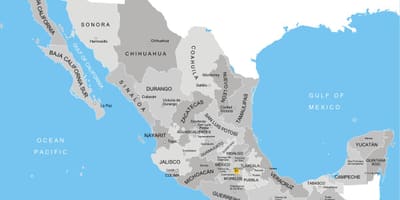 Bản đồ của Mexico tỉnh