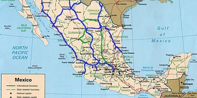 Bản đồ của Mexico vận chuyển