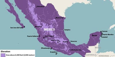 Bản đồ của Mexico zika
