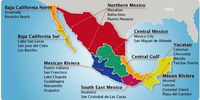Bản đồ của mexico riviera