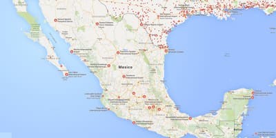 Sân bay Mexico bản đồ