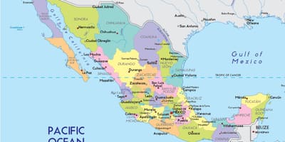Bản đồ west coast Mexico